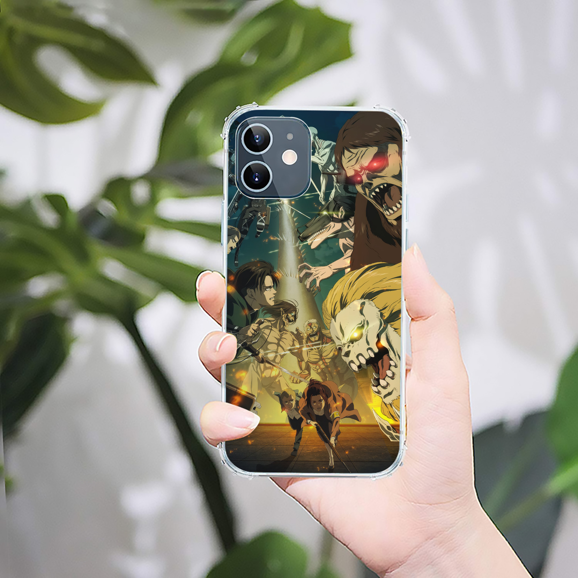 （画像用） 進撃の巨人 Attack on Titan 【iPhone 12シリーズ対応】透明スマホケース（クリアソフトケース）